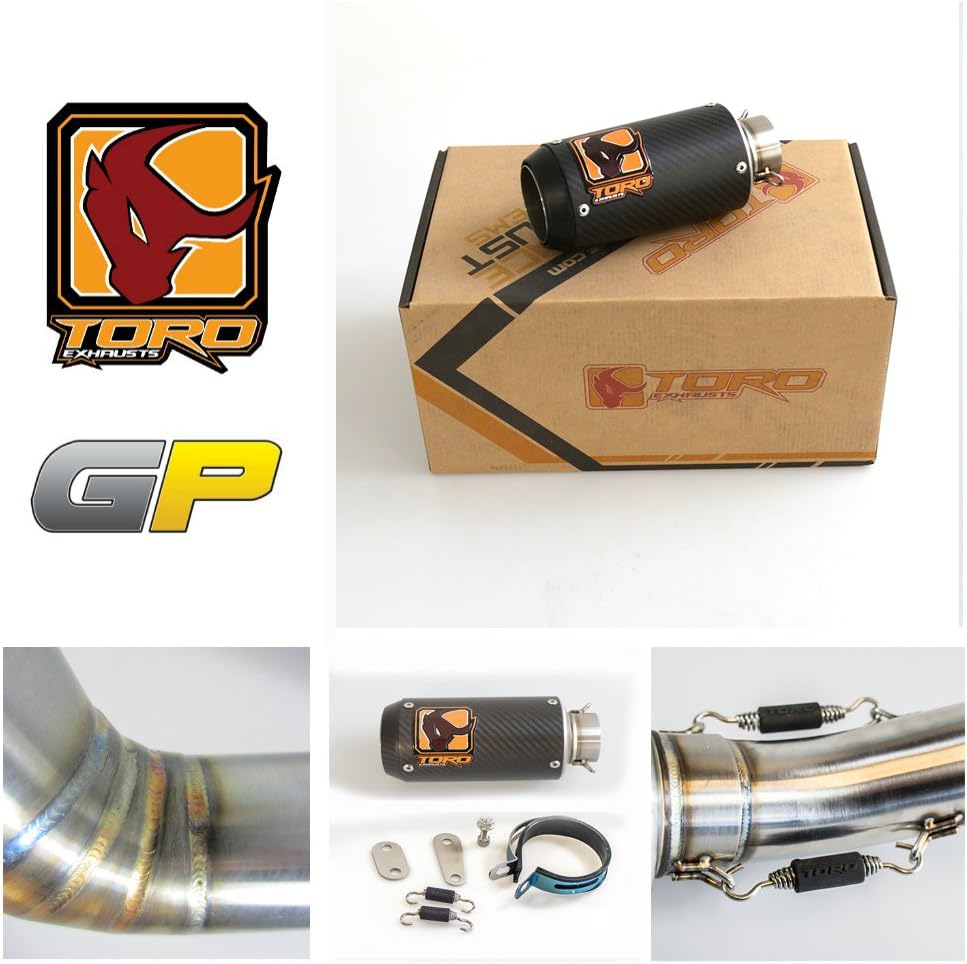 Toro T1 GP Matt Carbon Low Exit Exhaust Kit compatible with Yamaha YZF-R1 2009-2014