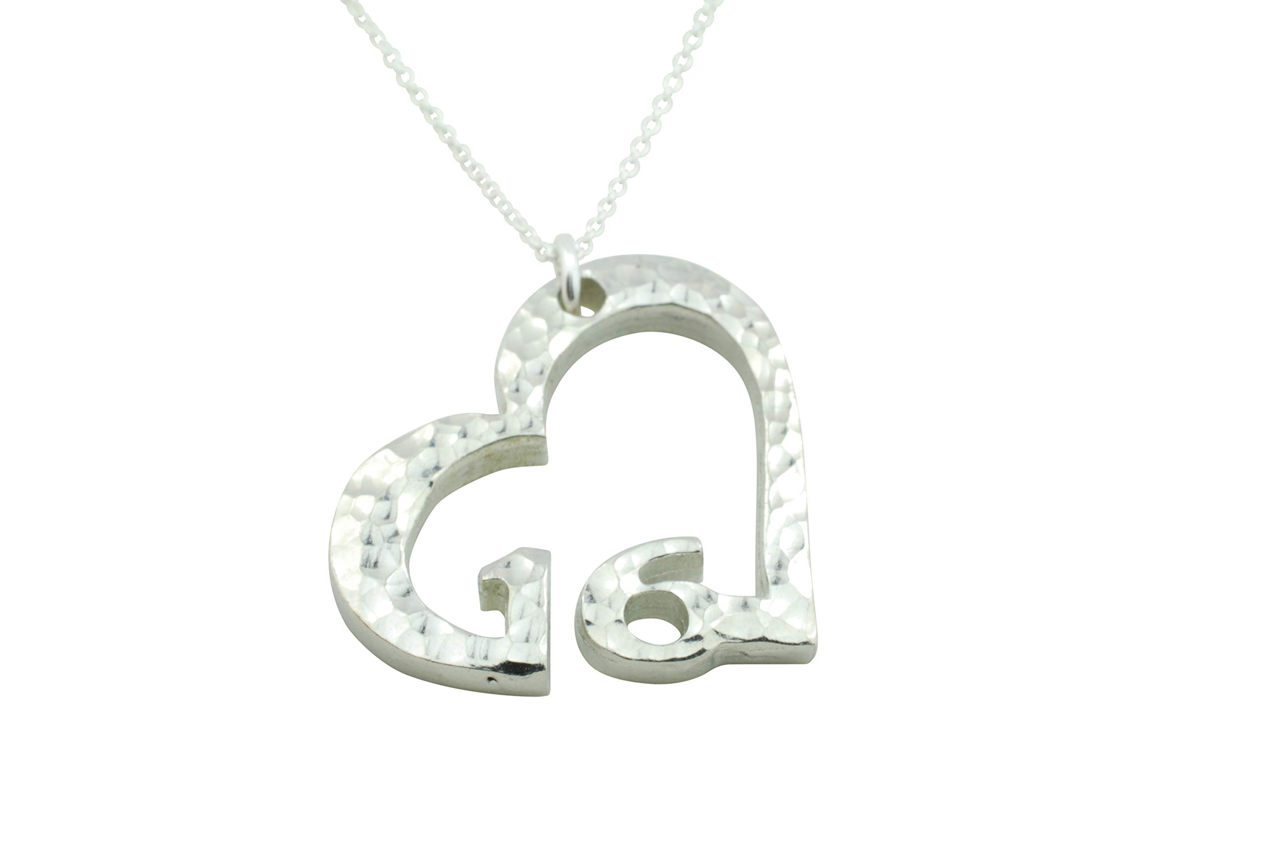 16th Anniversary Beaten Heart Pendant – 16 Year