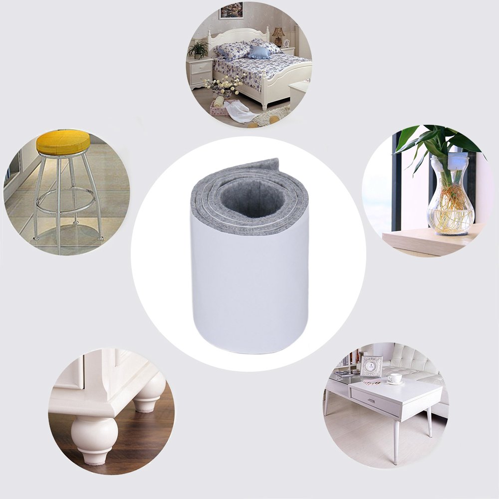 10cm Felt Furniture Pads Self Adhesive Sticky Felt Pads Heavy Duty Thick Felt Strips Pads Roll For Furniture Feet Hard Surfaces Floor Sofa Chair Legs Felt Floor Protectors Fjsm 100 Felt Pads