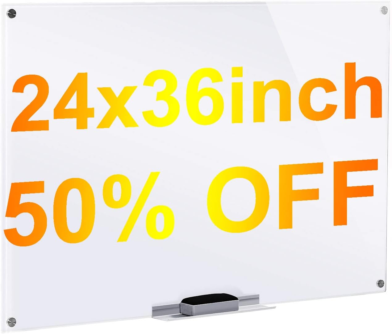 Planners Weekly Calendar for Wall Glass White Board Whiteboard Dry Erase Board 24x36" for Home School Office