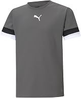 PUMA Unisex Kids teamRISE Jersey Jr Shirt Smoked Pearl Puma White Black 152