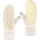 Jökulríki Women's Winter Gloves Fleece Lining - Warm Mittens with Thumb Touchscreen