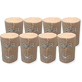 Elastic Bandage Compression Wrap Rolls - Trainers Choice Elastic Wrap for Treatment of Sprains, Strains, and Sport Injuries o