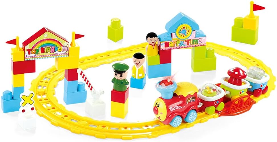 BAOLI Classic Toy Train Starter Set - Tracks & Accessories, Train Cars for Toddlers & Older Kids Train Sets