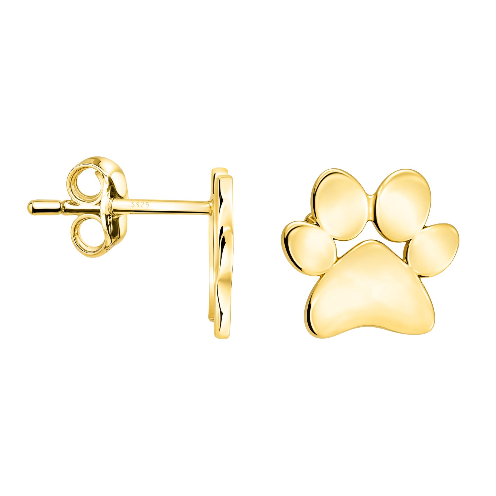 SOFIA MILANI - Women's Earrings 925 Silver - Gold Plated - Paw Stud Earring - 21073