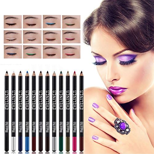 12 color eyeshadow eyeliner pen is not blooming 12 pcs per set silkworm pen fashion new style