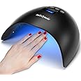 MelodySusie 48W LED UV Nail Lamp - Black, Energy Efficient, 365nm-405nm Wavelength, Compatible with Most Gels, 4 Timer Settings, Infrared Sensor, User-friendly Design, Widely Applications