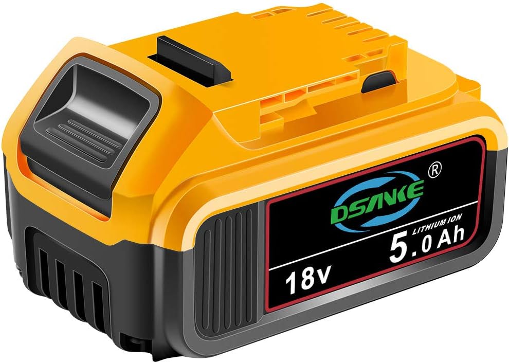 DSANKE High Capacity 18V 5.0Ah XR Li-ion Compact Battery for DeWalt DCB184 DCB184B-XJ DCB180 DCB183 DCB183-XJ DCB182 DCB182-XJ DCB181 DCB181-XJ DCB185-XE DCB200 DCB201 DCB204-2 DCB205-2 18V Battery