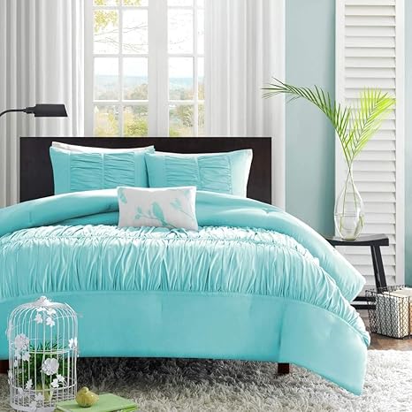 Amazon Com D Unkn Turquoise Girls 4 Piece Comforter Set Twin Txl