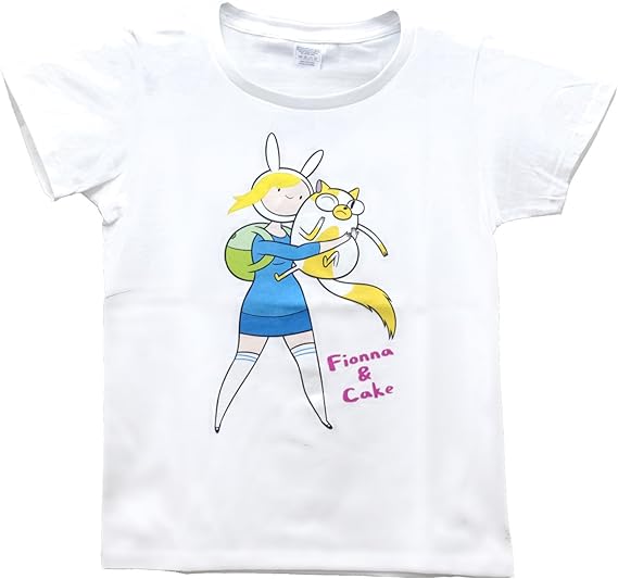 Amazon アドベンチャータイム Tシャツ フィオナ ケイク 立ち ホワイト 140cm Tシャツ カットソー 通販