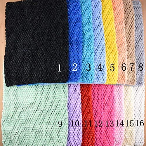 Dalab Baby Girl Elastic Chest Wrap Infant Waffle Crochet Headband Baby Rayon Tutu Tube Tops 12 Inch Girl Hairband 24x32cm