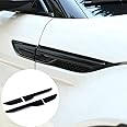 YIWANG ABS Chrome Side Door Fender Air Vent Outlet Trim for Land Rover Range Rover Evoque 2012-2018 Car Accessories (Gloss Black)