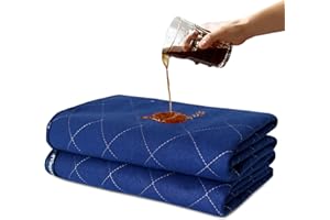 Bed Pads for Incontinence Washable, Slip Resistant Waterproof Chuck Pads Navy (2 Pack, 34" x 36), Washable Waterproof Pee Pad