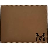 CraftZen Custom Genuine Leather Wallet for Men, RFID Blocking, Personalized Gifts for Dad, Husband, Son, Boyfriend, Grandpa, Fathers Day Christmas, Valentines Day Gifts