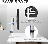 Bracwiser Single Monitor Arm Desk Mount 13-32in VESA 75/100 White view 4