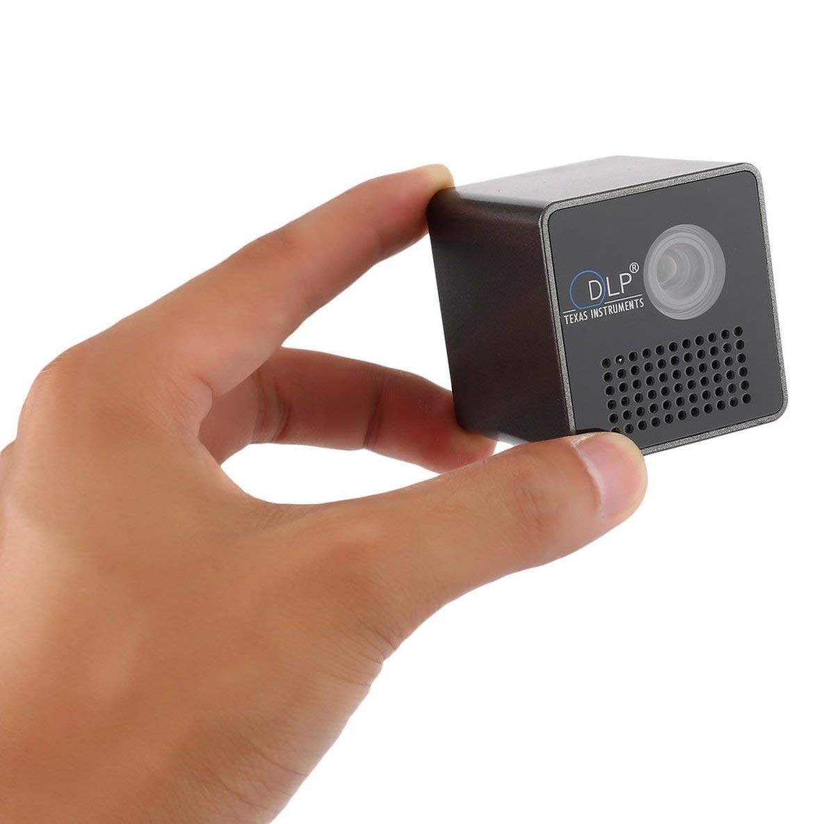 NO-P1ミニポータブル1080 pフルHD ledプロジェクターDLPホームムービーシアターエンターテイメント機器TFカード入力プロジェクター黒   B07P66V2LY