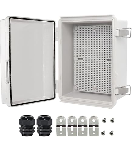 Otdorpatio Junction Box, Hinged Cover Stainless Steel Latch IP67