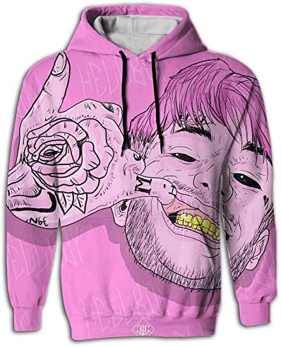 ASDFASDGZX Men's Digital Print LIL Peep(5) Funny Cotton Pockets Design Pullover Medium