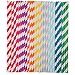 Antner 225Pcs Paper Straws Biodegradable Rainbow Stripe Drinking Straw for Juices Shakes Smoothies and Party Decoration (Rainbow Stripe Paper Straws-225PCS)