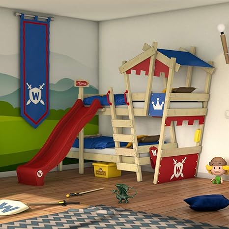 children bed with slide