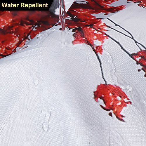 image for Uphome 72 X 78 Inch Waterproof Grey Paris Eiffel Tower Custom Bathroom