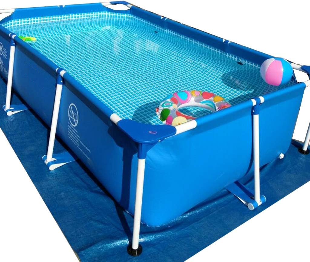 SPARROW Large Swimming Pool With Brackets Family Above Ground Pool Kids And Adults Can Swim Free Cover & Floor Cloth & Swimming Pool Toys (Size : 2.6 * 1.6 * 0.65m)