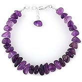 CRYSTALINES AAA Grade Natural Raw Gemstone Dainty Bracelet, Rough Stones, Handmade Bohemian Jewelry, Healing Crystals, Silver Plated Bracelet, Birthstone, Christmas Gift for Women