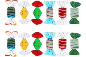 Toddmomy 12Pcs Candy Ornaments Decorative Candy Desktop Decors Party Props Mixed Style 1.96X0.70X0.39In Indoor Outdoor Home O