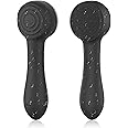 Facial Cleansing Brush Silicone Face Scrubber Waterproof Rechargeable Exfoliator Massage Device for Men & Women, Deep Pore Cleansing, Exfoliating, Removing Blackhead Electric Face Scrub Brush (Black)
