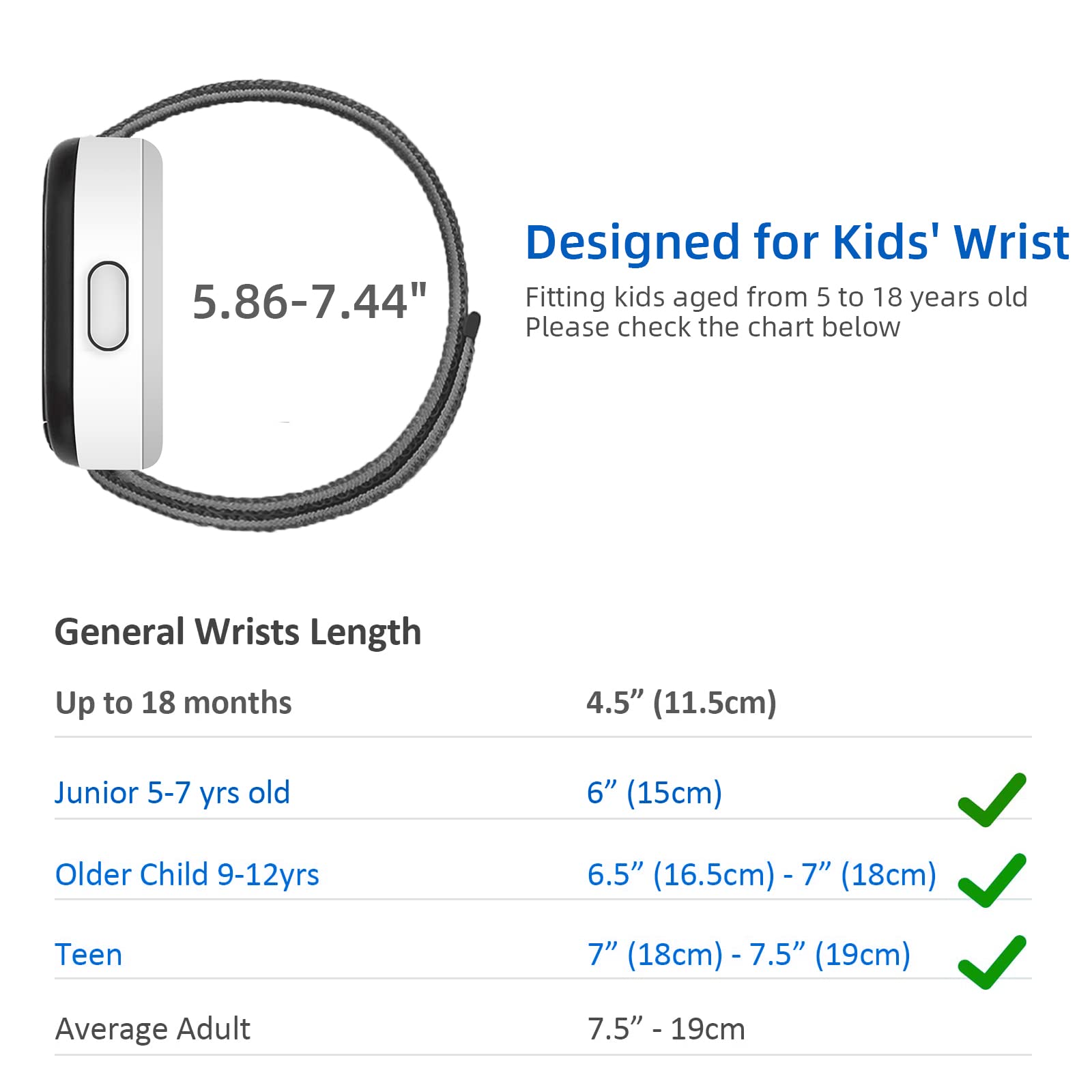 NewJourney Nylon Bands Compatible with SyncUP Kids Watch 2/1 Band, Breathable Hook&Loop Replacement Band for Boys Girls