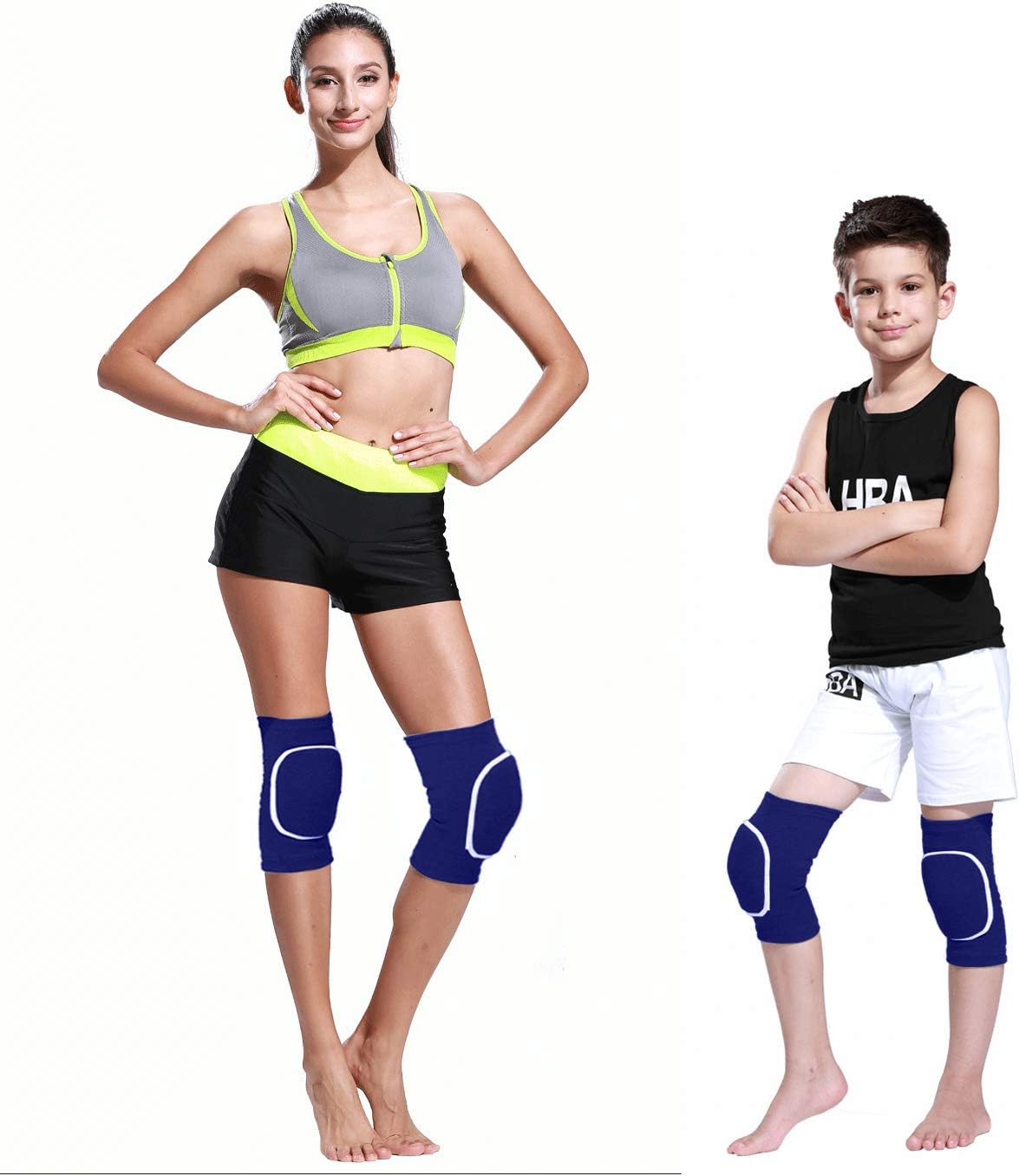 ZJW Knee Protector, Protective Knee Pads, Sports Knee Pads for Fitness Yoga Running Volleyball Badminton Football Basketball Dance Climbing Sports to Protect The Knee for Men and Women : Sports & Outdoors