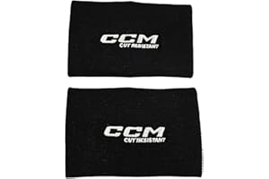 CCM Hockey Comfort Wrist Guards, 5" Length, Anti-Cut, 2 Pack, Black
