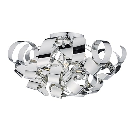 Dar Raw0555 Rawley 5 Light Polished Chrome Ceiling Light Amazon