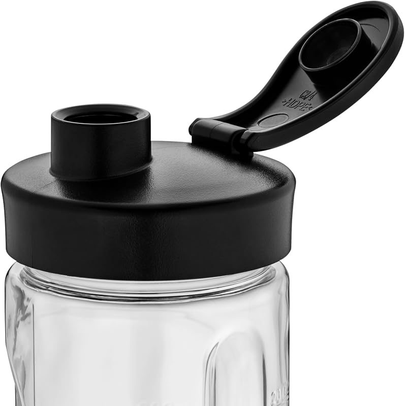 Kult X Mix & Go Mini Smoothie Maker, Standmixer, Blender elektrisch, Shake Mixer 300 Watt Leistung, Tritan-Kunststoff Flasche 600ml, auslaufsicherer Schraubdeckel, rutschfeste Füße, Silber/Schwarz — Foto 5 von 8