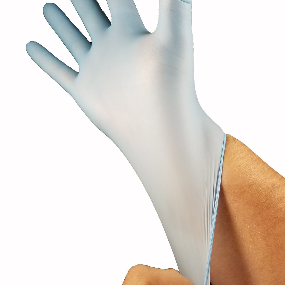 100 pairs Blue Nitrile powder free Disposable Emergency Gloves 1 pair