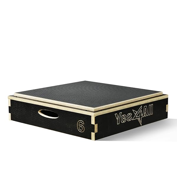 YES4ALL 3 IN 1 WOODEN PLYO BOX, PLYOMETRIC...
