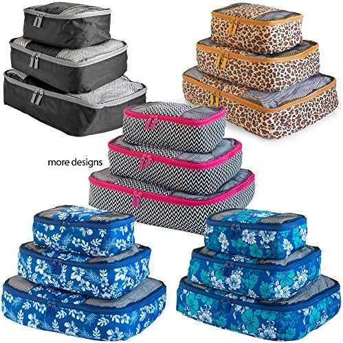 Travel Packing Cubes Set (3 Piece), Ideal for Travel and Closet Organizer
