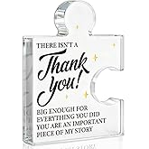 Thank You Gifts for Women Men, Gifts for Colleague Coworker Boss Leader Teacher Principal Nurse Appreciation Acrylic Puzzle Piece Plaque Office Home Decor