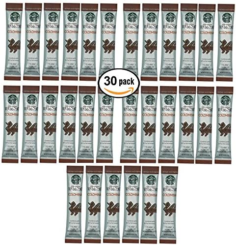 30 Packets Via Starbucks Columbian 100% Arabica Instant Coffee