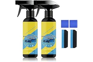 Cvuabsy 2Pcs Nano Quick Coat Restore Car Coating Spray, Advanced Automobile Quick-Acting Coating Agent for Car Ceramic Sealant Extremely Hydrophobic & Protection Waterless Car Wash Car Showroom Gloss