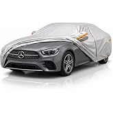 Coverra Car Cover Custom Fit for Mercedes Benz E-Class Sedan 2009-2026 | E300, E350, E450, Waterproof, Cotton Liner, Paint Protection, Sun Reflective, Driver Door Zipper, Windproof Straps