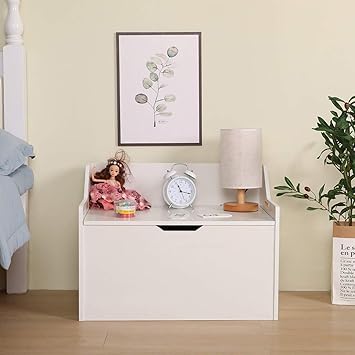 girls white toy chest