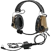 HEARFALCOM Comta III (Comta ii Headset Upgrade Version) Tactical Airsoft Sports Noise-Cancelling Pickup Silicone Earmuffs Shooting Headset (CB)