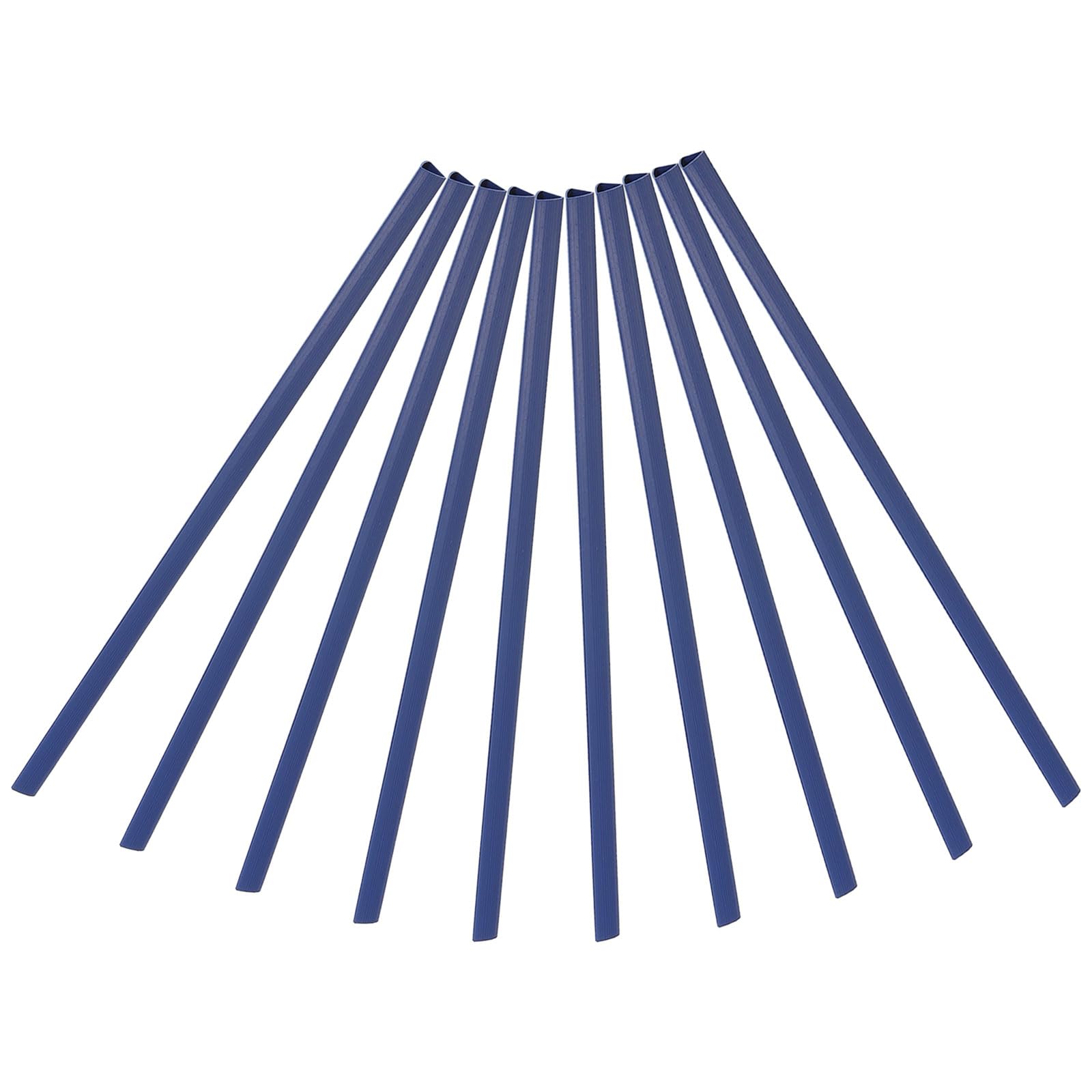 PATIKIL 10mm Binding Bars, 10 Pcs Plastic Binding Bars Slide Grip 70 Sheets Capacity A4 Binding Bars for Report Cover Office Study, Blue