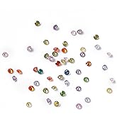 Airssory 2.5mm 50 pcs Mixed Colors Stone Cubic Zirconia Faceted Cabochons Rhombus Crystal Rhinestone Gemstone No Hole Beads for DIY Jewelry Making Embellishment Art Nails Shoes