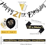 Yontree 14-Piece 21st Birthday Decorations Kit - Banner, Balloons, Confetti view 2
