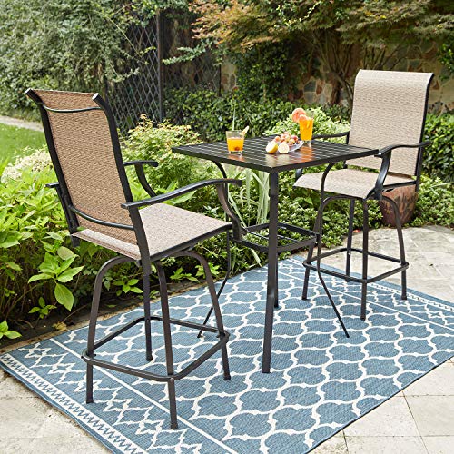 Outdoor Bar Height Bistro Set, 3Piece Patio Furniture Set, Patio