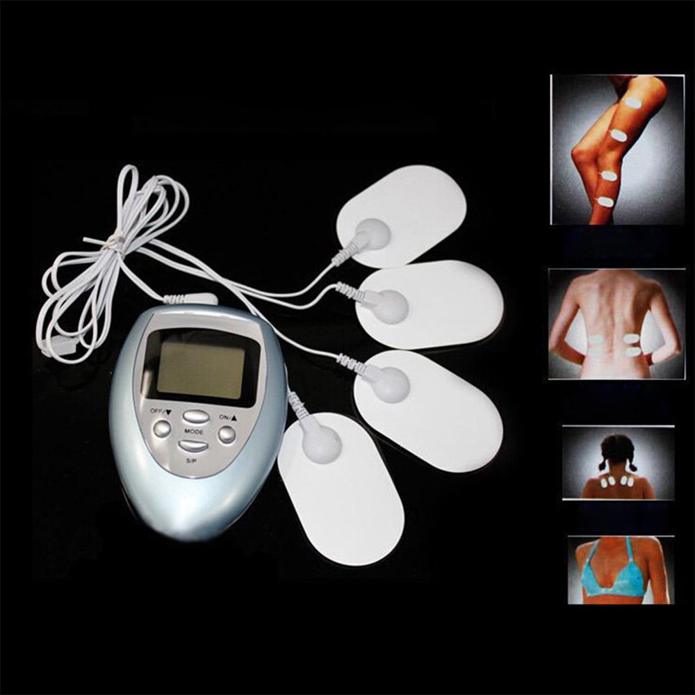 Tens Machine Muscle Stimulator Digital Therapy Body Oval Electrode Pads
