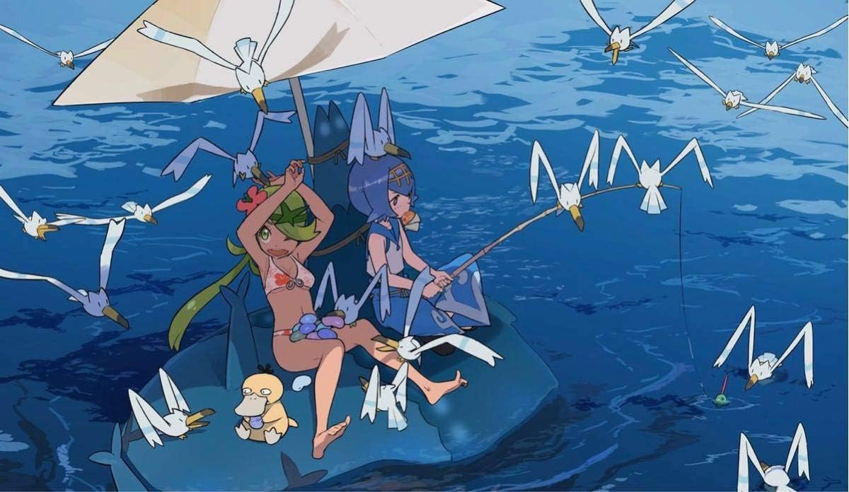 ポケモンカードゲーム サンムーン 海外限定 マオ スイレン コダック キャモメ プレイマット おもちゃ おもちゃ Amazon