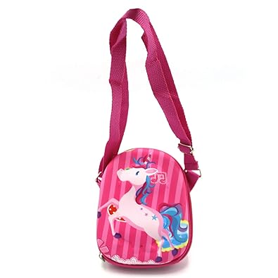 Oytra Unicorn Embossed Sling Bag for Kids Girls for Travelling and Regular Use - Hard Shell EVA